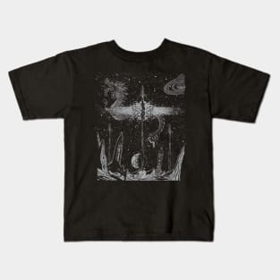 Space War With A Dragon Vintage Design Kids T-Shirt